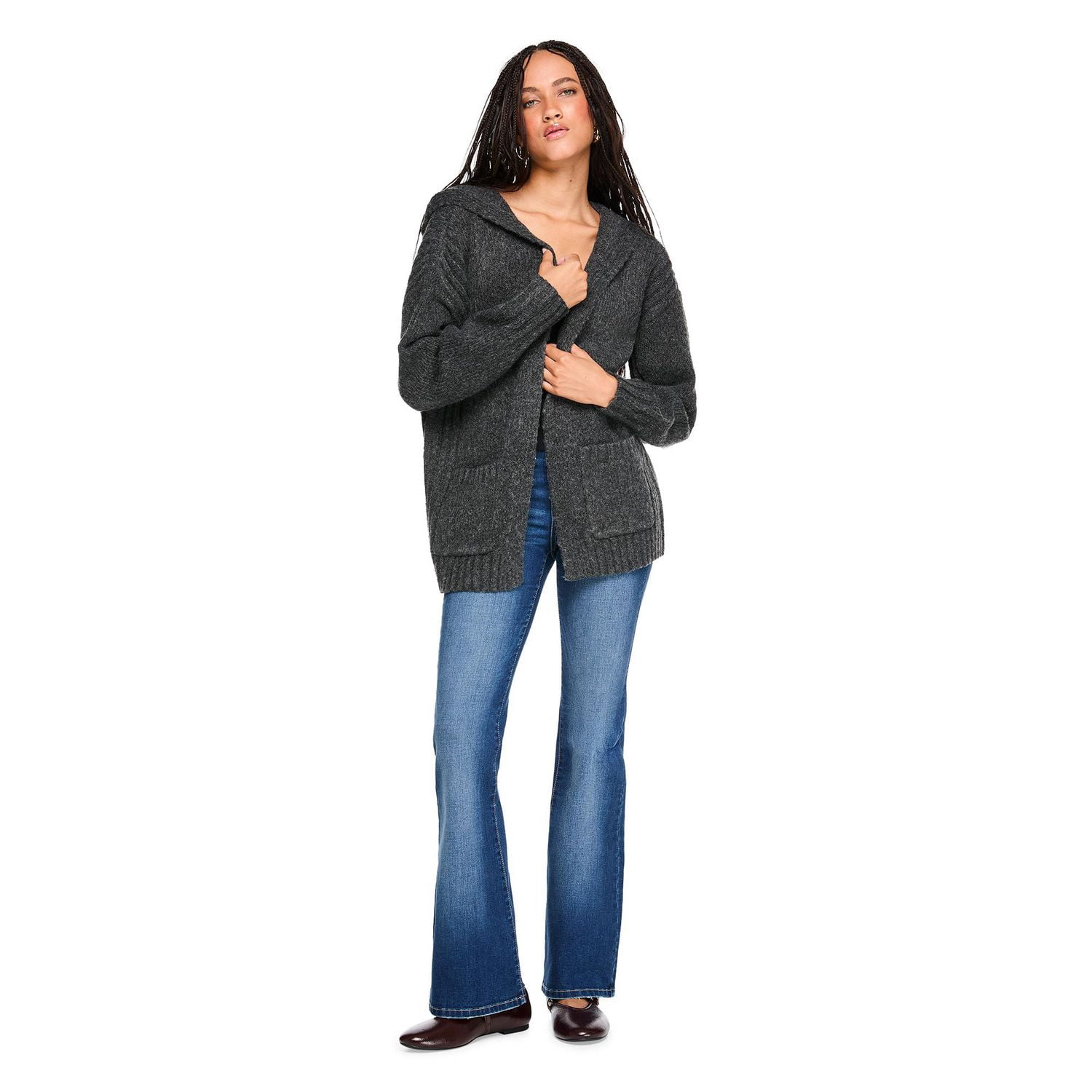 Cardigan ouvert à capuchon Wild Skye pour femmes
