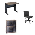 thumbnail image 1 of 3 Piece Office Set Credenza Desk and File Organizer and Office Chair, 1 of 6