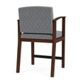 thumbnail image 2 of Pemberly Row Chaise de Réception à Dossier Haut en Noyer/gris Adler en Flanelle Gris, 2 of 3