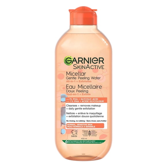 Garnier SkinActive Micellar Gentle Peeling Water with 1% PHA + Glycolic Acid, 400ml
