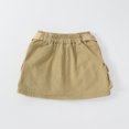 thumbnail image 3 of Girls Solid Color Cargo Skirt Low Waist Short Denim Jean Skirt, 3 of 5