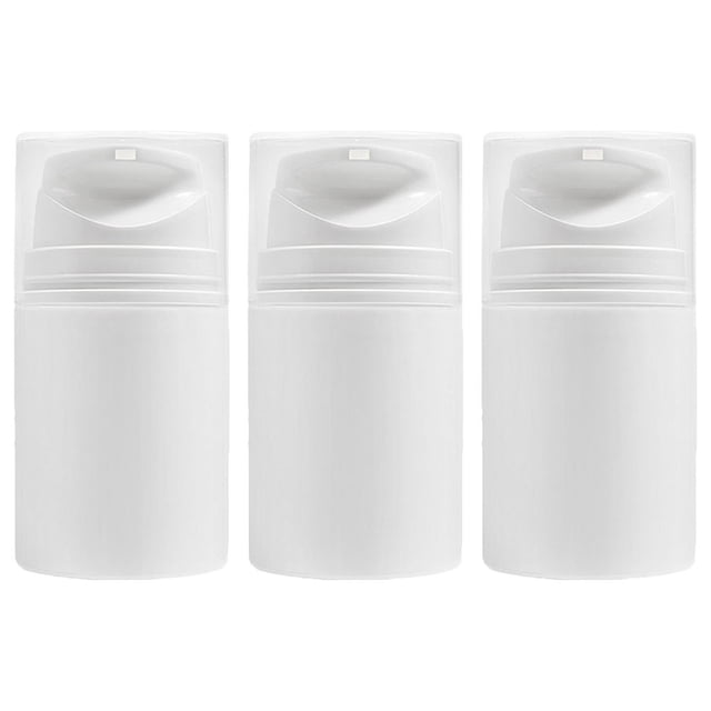 Shisuyan 3pcs Empty Airless Pump Bottles Refillable Plastic Vacuum Pump Press Bottles