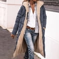 thumbnail image 2 of Manteau Long en Coton Réversible pour Femmes, d'Hiver, Décontracté, Ample, Mode, à Poches Colorées, à Fermeture Éclair, 2 of 6