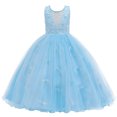 thumbnail image 1 of KAWELL Robe Princesse Lilas pour Fille, Robe de Bal en Tulle Brodé pour Enfants, 1 of 4
