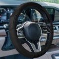 thumbnail image 3 of FH Group FH2002-BLACK Deluxe Full Grain Authentic Leather Steering Wheel Cover- BLACK, 3 of 5