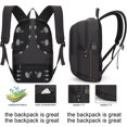 thumbnail image 4 of Tzowla Anti-Theft Water Resistant 17.3 Inch Laptop Backpack with USB Charging Port and Lock, Black, 4 of 8