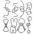thumbnail image 1 of 1 Set of Metal Interlock Puzzle Rings for Kids and Adults Silver Decor 70 Characters, 1 of 8