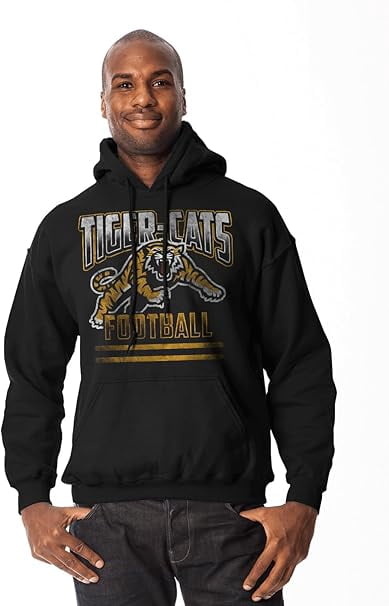 CFL Hamilton Tiger Cats Logo Black 2X-Large Hoodie