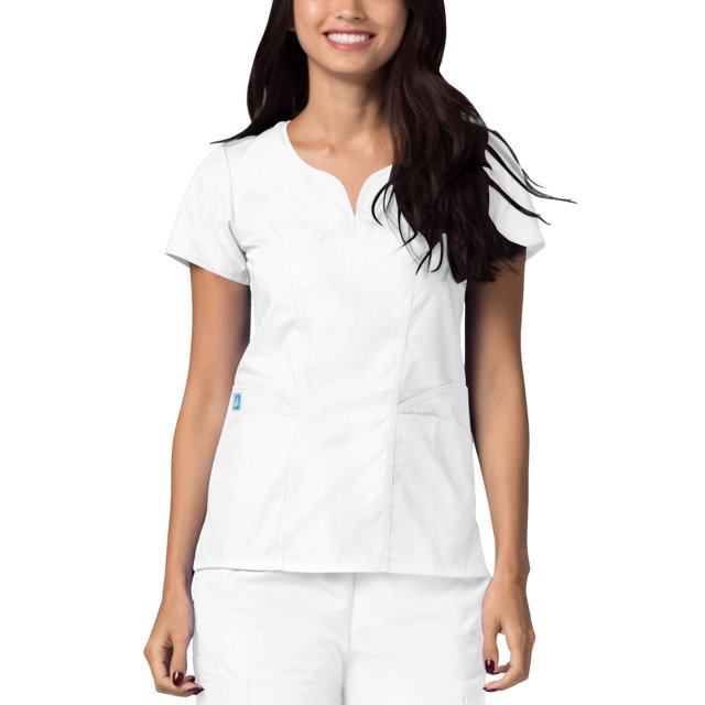 Adar Universal Scrubs For Women - Curved Glamour Scrub Top