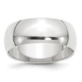 thumbnail image 1 of 10K White Gold 8mm Half Round Band Size 12, 1 of 3
