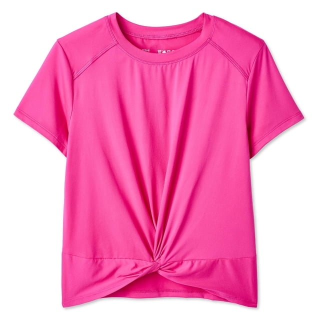 Athletic Works Girls' Front Knot T-Shirt
