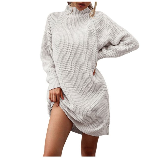 Femmes Casual Pull Robe de l'Épaule à Manches Longues Sangle en Vrac Pari Midi Robe