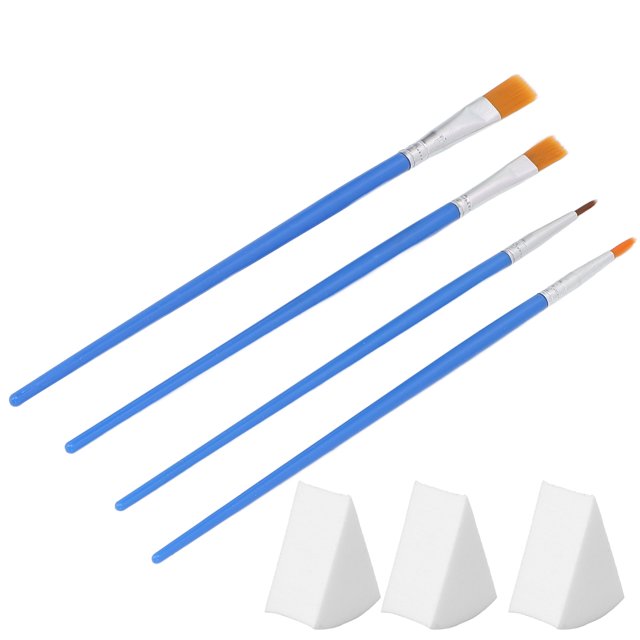 Paint Brushes Set, Body Paint Brushes Precise Control Soft Brush Hair With Sponges For Oil Painting For Handicrafts Painting
