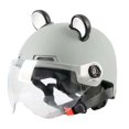 thumbnail image 4 of Open Face Helmet Cute Lightweight Half Face Helmet Accessory Gray, 4 of 9