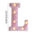 thumbnail image 1 of JilgTeok 5 Packs Colorful Light Up Letters LED Letter Lights for Proposal Statement Birthday Party Wedding Home Bar Decoration Scene Decorative Light Clearance, 1 of 3