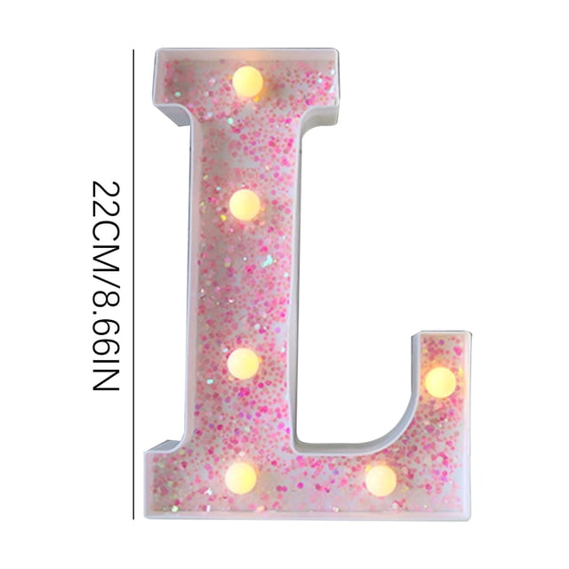 JilgTeok 5 Packs Colorful Light Up Letters LED Letter Lights for Proposal Statement Birthday Party Wedding Home Bar Decoration Scene Decorative Light Clearance