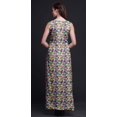 thumbnail image 4 of Bimba Robe Longue Florale pour Femme, Fête, Col en V, Fente avant, Sans Manches, Maxi - X-Grand, 4 of 5