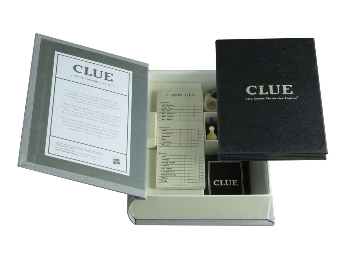 WS Game Company Clue Vintage Bookshelf Edition
