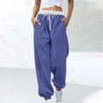 thumbnail image 2 of Birdeem Women Fashion Color Blocked Printed Drawstring Pants, 2 of 5