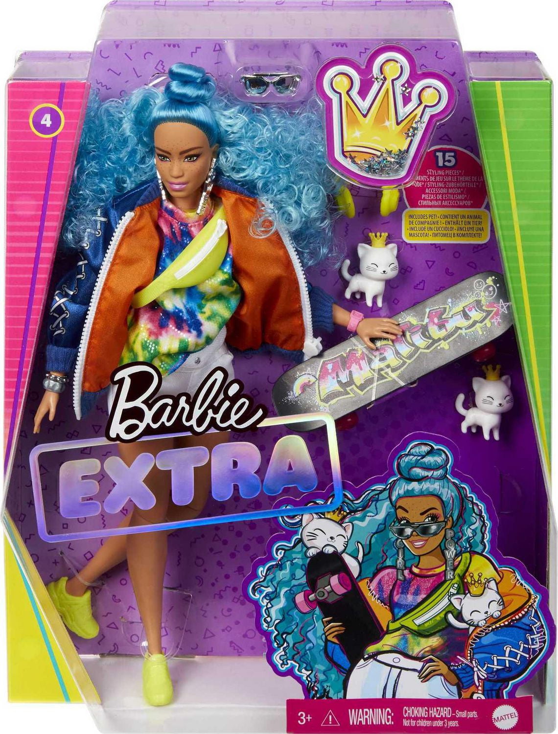 Poupée ​Barbie Extra n° 4, ronde