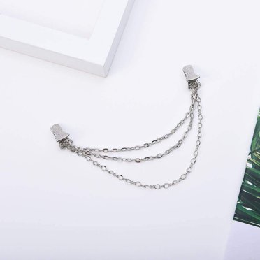 Femme Fille Chaîne en Métal Foulard Châle Boucle Pince Pince Châle en Métal Support d'Enveloppement Bricolage Pince pour Vêtements Accessoires Cadeau
