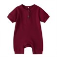 thumbnail image 1 of Newborn Baby Short Sleeve Knitted Romper One-Piece Clothes, 1 of 4