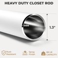 thumbnail image 3 of Closet Rod, 1.3" Heavy Duty Adjustable Hanging Rod 17-99 Inch, 3 of 8
