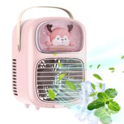 Dvkptbk Air Conditioner Desktop Aired Cooler Water Ice Fan Night Light Water Humidifier Spray Fan Home Essentials