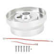 thumbnail image 1 of Steering Wheel Hub, 5 And 6 Hole Strong Bearing Silver Adapter Polished Capacity Replacement For Flaming River, 1 of 8