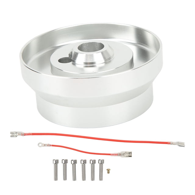 Steering Wheel Hub, 5 And 6 Hole Strong Bearing Silver Adapter Polished Capacity Replacement For Flaming River
