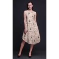 thumbnail image 4 of Bimba Robe Midi Évasée d'Été Décontractée Sans Manches à Imprimé Floral pour Femmes avec Fleurs Roses et Chardonneret Doré - X-Grand, 4 of 6