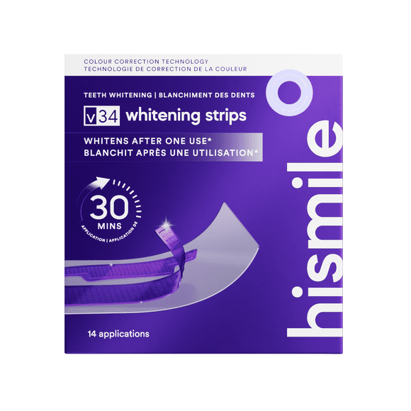 Hismile V34 Languettes blanchissantes pour les dents 14pk
