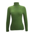 thumbnail image 4 of hoksml Chandail à Col Roulé pour Femme, Base, Couleur Unie, Coupe Ajustée, Tricot, Mode, Doux, Superposition, Essentiel pour l'Hiver, 4 of 5