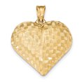 thumbnail image 1 of 14k Textured Puff Heart Pendant K5148 (mm x mm), 1 of 3