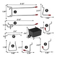 thumbnail image 3 of Abody 114Pcs Metal Pegboard Hooks Organizer Assortment Kit Peg Locks Hanging Applications, 3 of 5