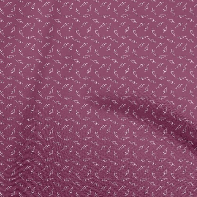 oneOone Tissu Polyester Spandex Magenta Foncé Tissu pour Robe Parapluie Tissu Imprimé Tissu au Mètre 56 Pouces de Large