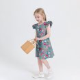 thumbnail image 3 of RXIRUCGD 2025 Vêtements d'Été pour Enfants Robe d'Été à Manches à Volants pour Filles 4-14T, 3 of 7