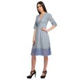 thumbnail image 4 of Moomaya Robe Imprimée Longueur Genou pour Femmes Grande Taille Vêtements Décontractés Tenue d'Été, 4 of 4