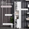 thumbnail image 4 of HOMCOM Tall Bathroom Storage Cabinet with 2-Tier Shelf and 2 Doors White, 4 of 10