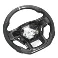 thumbnail image 1 of Steering Wheel Assembly, Silver Stitching Black Hand Grip Carbon Fiber Steering Wheel  for Raptor 2017-2021, 1 of 7