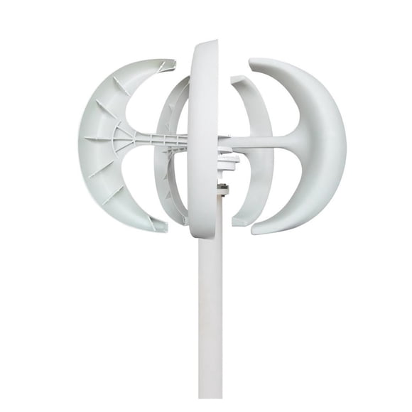 Générateur de Vent à Axe Vertical 200W 12V 24V Turbine à Boule Rouge et Blanche pour Usage Terrestre et Marin, Utilisation Grand
