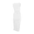 thumbnail image 4 of Robe Longue Sans Manches pour Femmes avec Coupe Frontale et Cordon de Serrage, 4 of 5