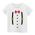 thumbnail image 4 of Penkiiy T-Shirts Garçons Filles T-Shirts Graphiques Imprimés 3D T-Shirts Col Rond Manches Courtes pour Enfants 4 Ans Blanc, 4 of 5