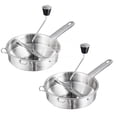 thumbnail image 1 of Oleegame 2PC Stainless Food Mill Great For Making Puree Or Soups Of Vegetables Tomatoes Kitchen Tools Silver, 1 of 7