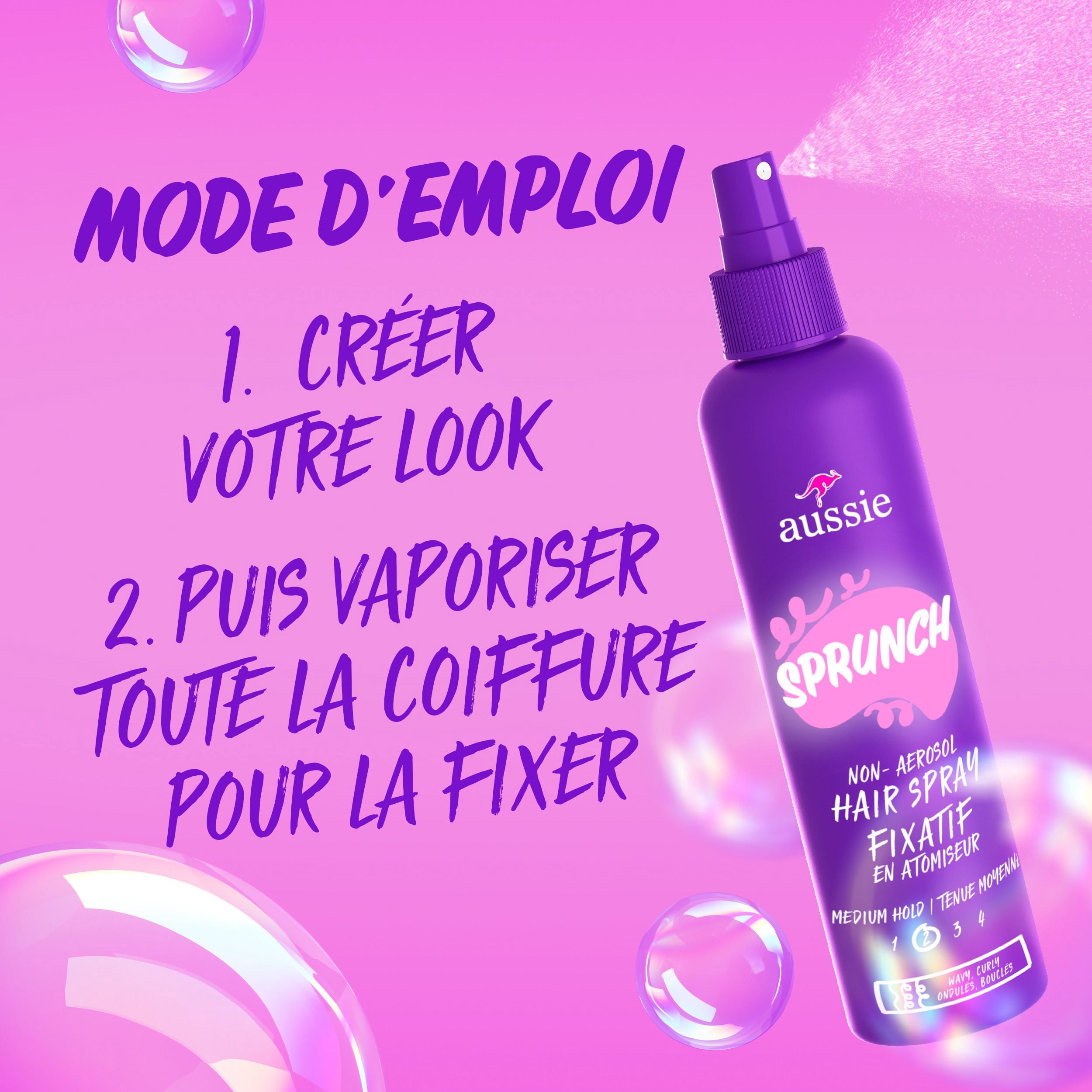 Aussie Sprunch Non-Aerosol Hair Spray for Curly Hair and Wavy Hair