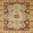 thumbnail image 1 of Ahgly Company Indoor Square Abstract Yellow Orange Oriental Area Rugs, 4' Square, 1 of 1