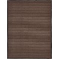 thumbnail image 1 of Unique Loom Outdoor Collection Transitionnel Tapis d'Intérieur et d'Extérieur à Rayures Tonales, 9' x 12', Noir/brun, 1 of 2