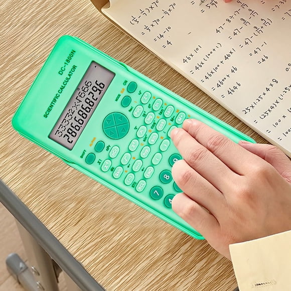 Calculatrice Scientifique 240 Fonctions avec Affichage à 2 Lignes, Outil de Maths de Bureau pour l'Ingénierie et les Examens, Couleurs Bleu Rose Blanc Violet Vert, Format 6.5x3.1x0.59 Pouces