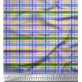 thumbnail image 1 of Soimoi Viscose Chiffon Fabric Plaid Check Print Fabric by The Yard 42 Inch Wide, 1 of 3