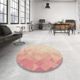 thumbnail image 4 of Ahgly Company Machine Washable Indoor Square Transitional Orange Area Rugs, 7' Square, 4 of 7